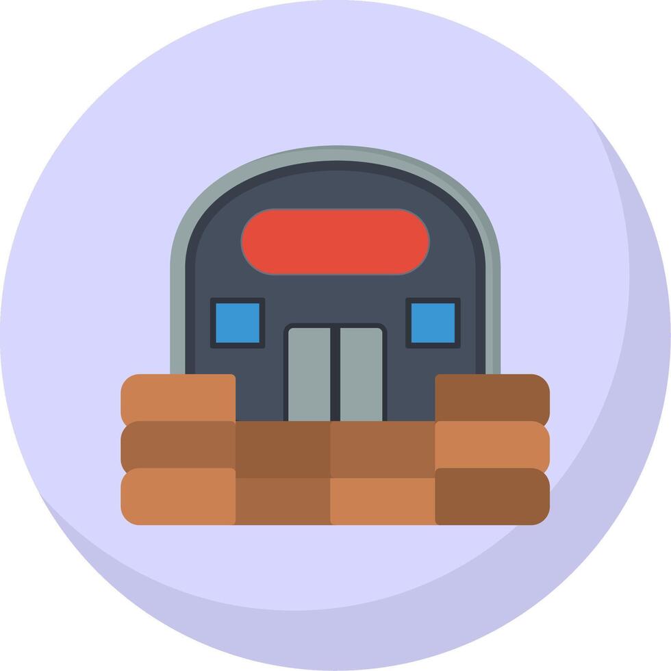 Bunker Flat Bubble Icon vector