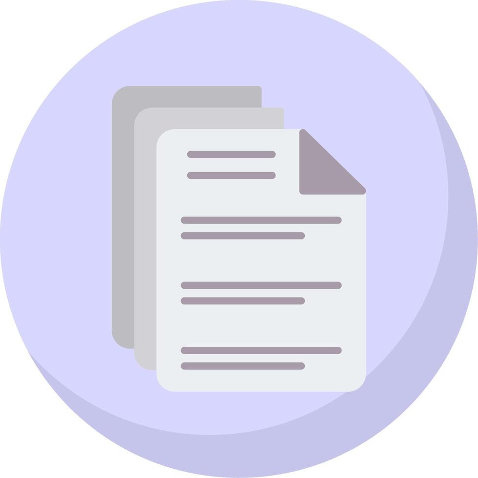 Documents Flat Bubble Icon vector