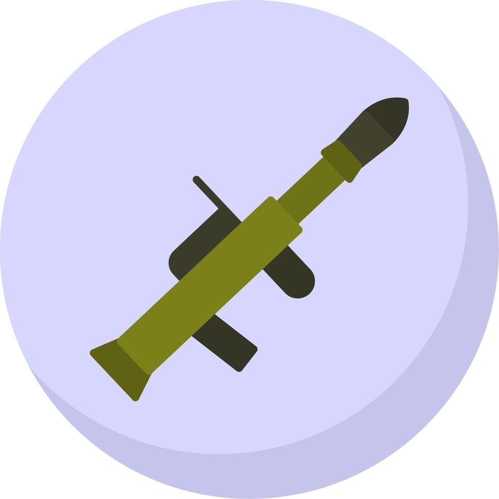Gun Flat Bubble Icon vector