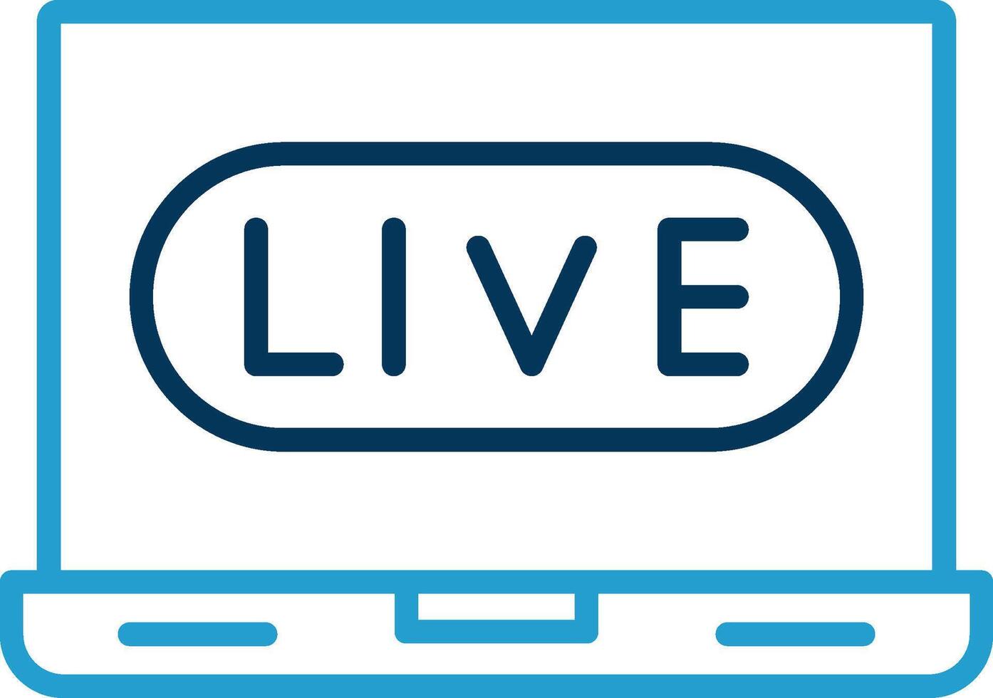 Laptop Line Blue Two Color Icon vector