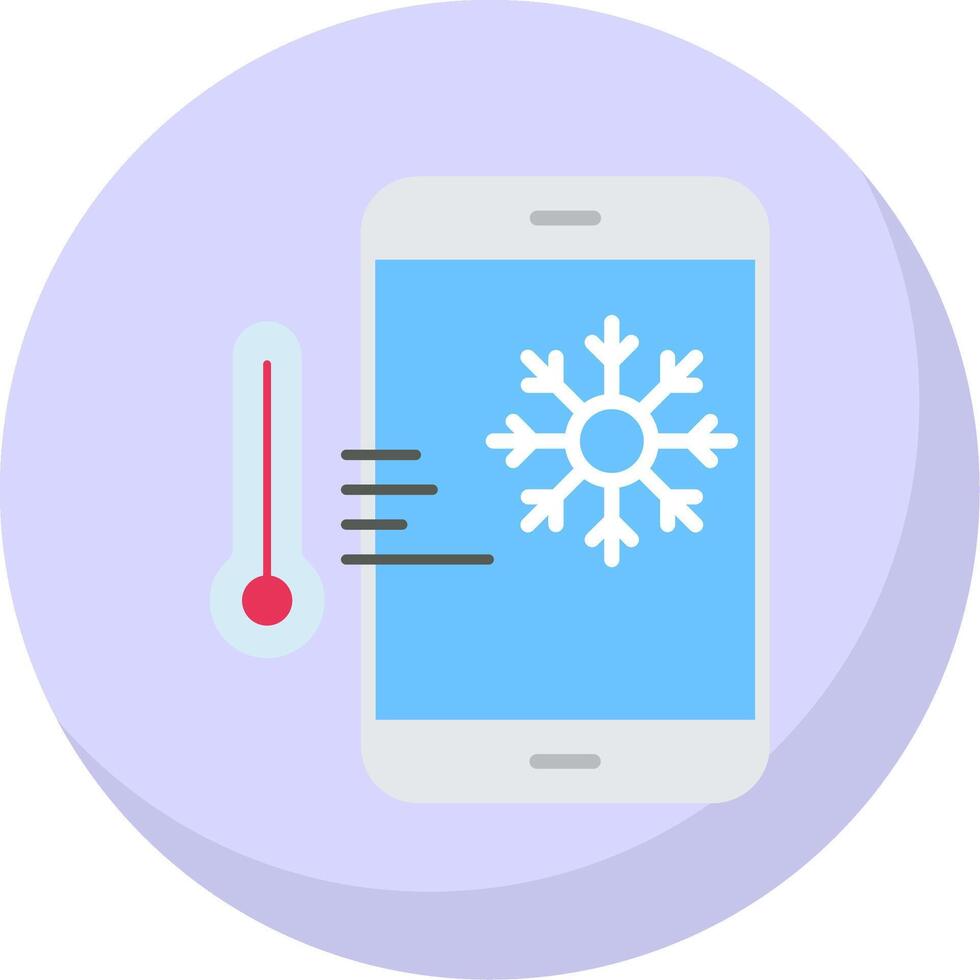 Thermostat Flat Bubble Icon vector