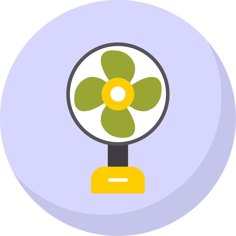 Fan Flat Bubble Icon vector