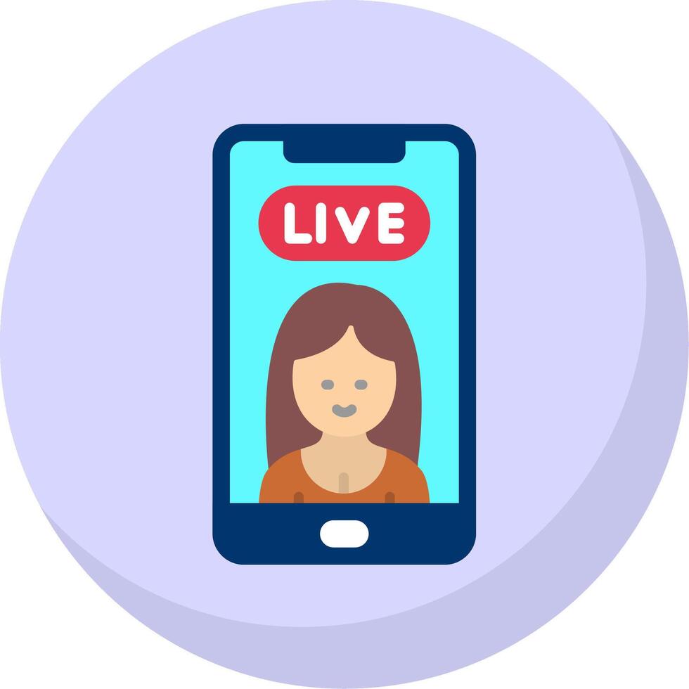 Phone Flat Bubble Icon vector