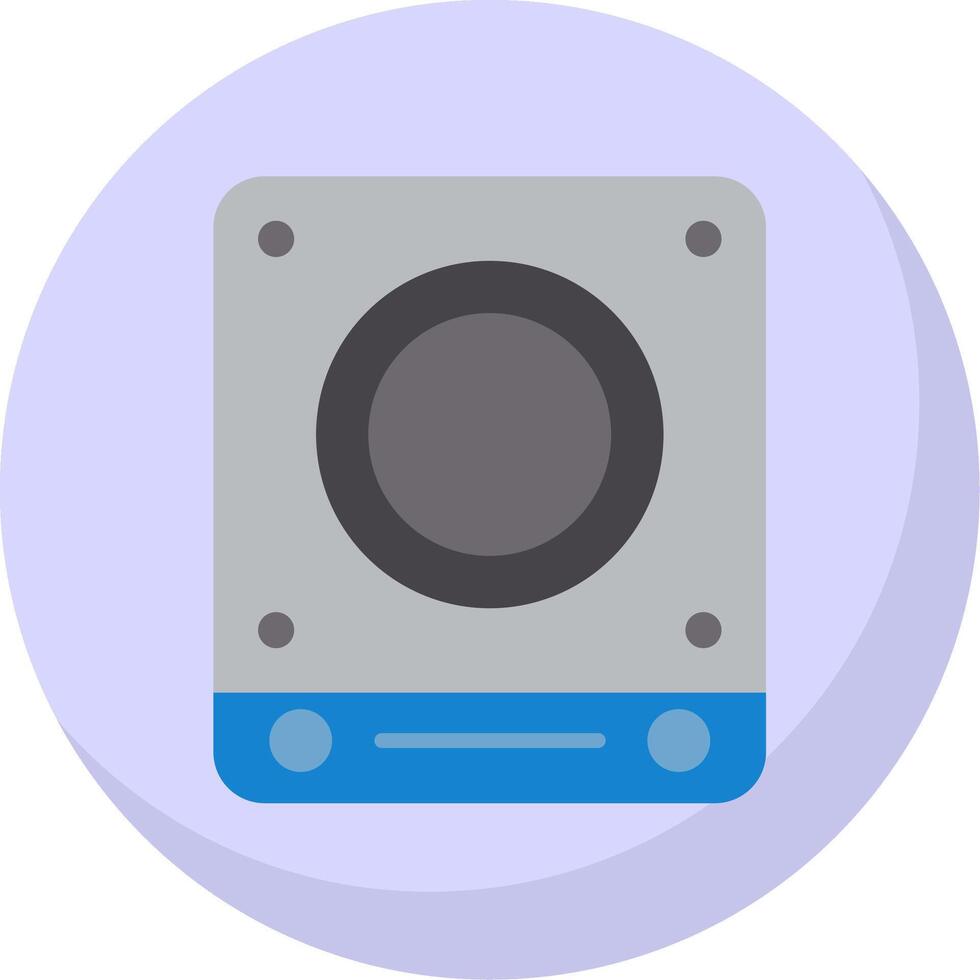 Induction Stove Flat Bubble Icon vector