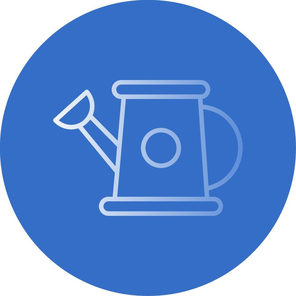 Watering Can Flat Bubble Icon vector