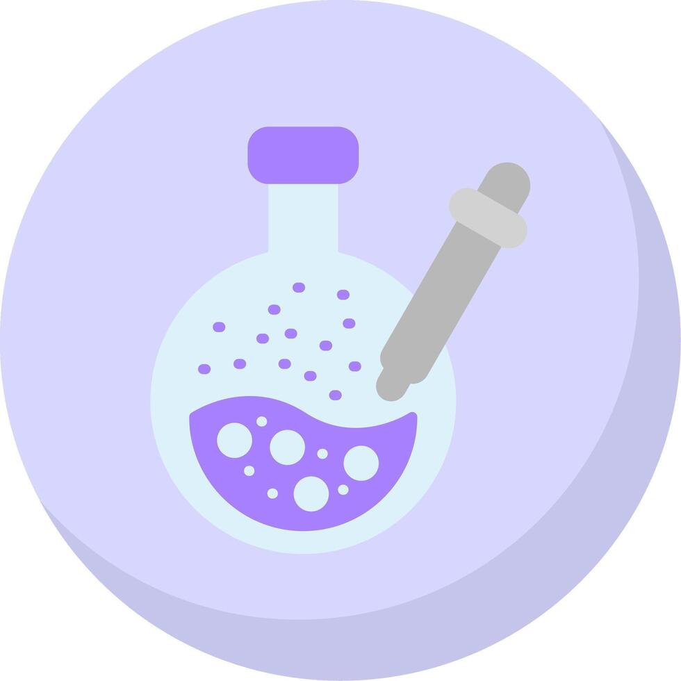 Pipette Flat Bubble Icon vector
