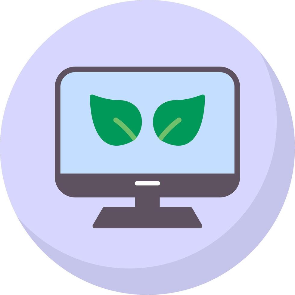 Eco Flat Bubble Icon vector