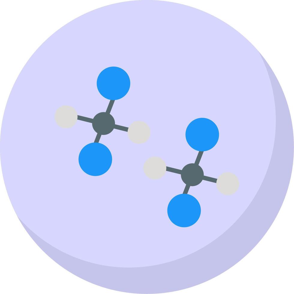 Molecules Flat Bubble Icon vector