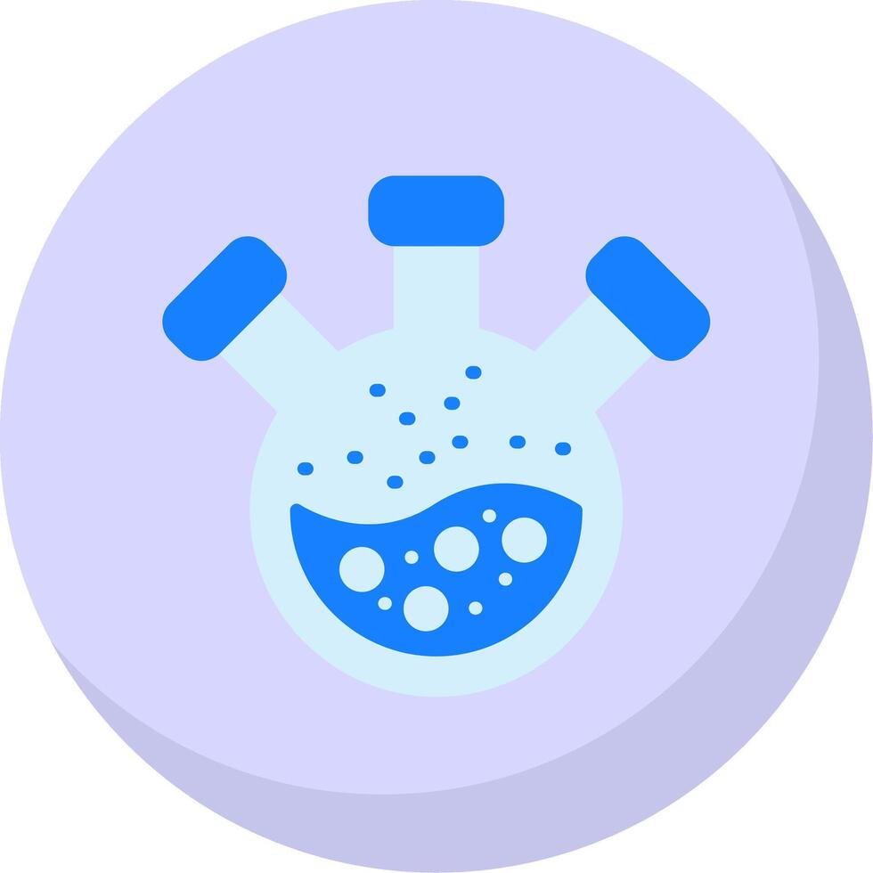 Flask Flat Bubble Icon vector