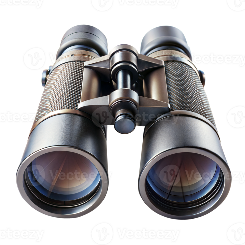 Two binoculars placed on a plain transparent background, ready for observation or exploration png