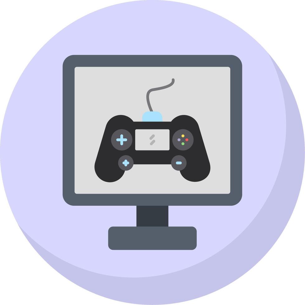 Gaming Flat Bubble Icon vector