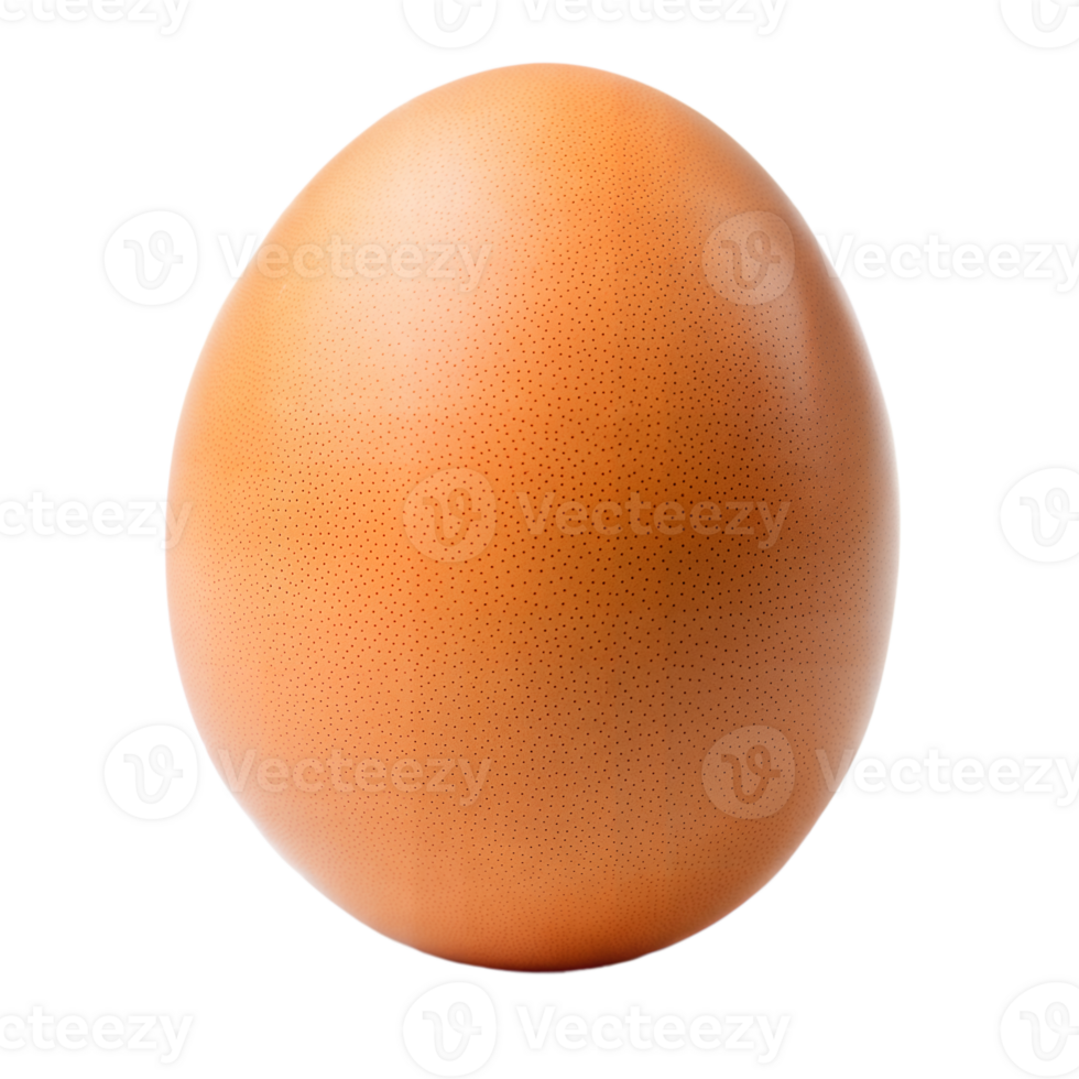 A single egg is displayed on a plain transparent surface png
