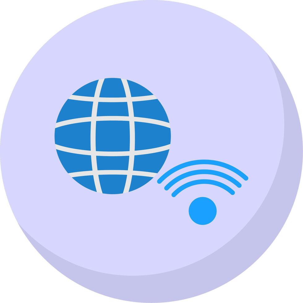Internet Connection Flat Bubble Icon vector