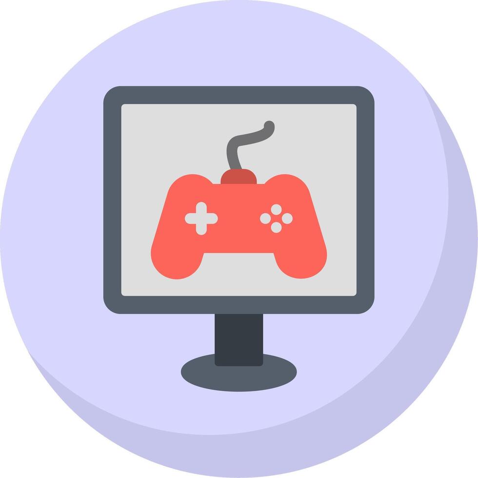 Gaming Flat Bubble Icon vector