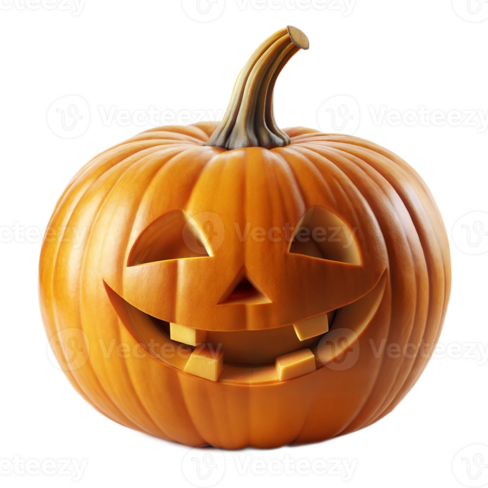 Glowing jack-o'-lantern on a transparent background png