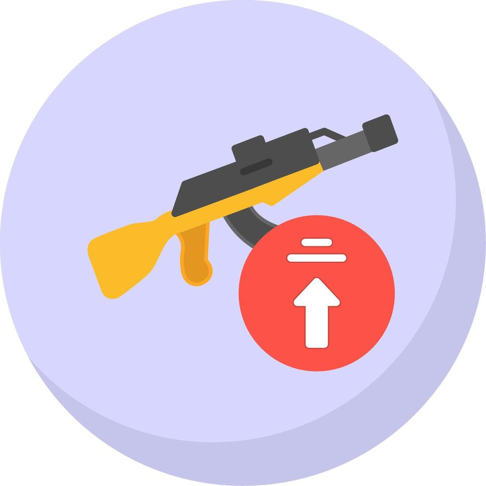 arma plano burbuja icono vector