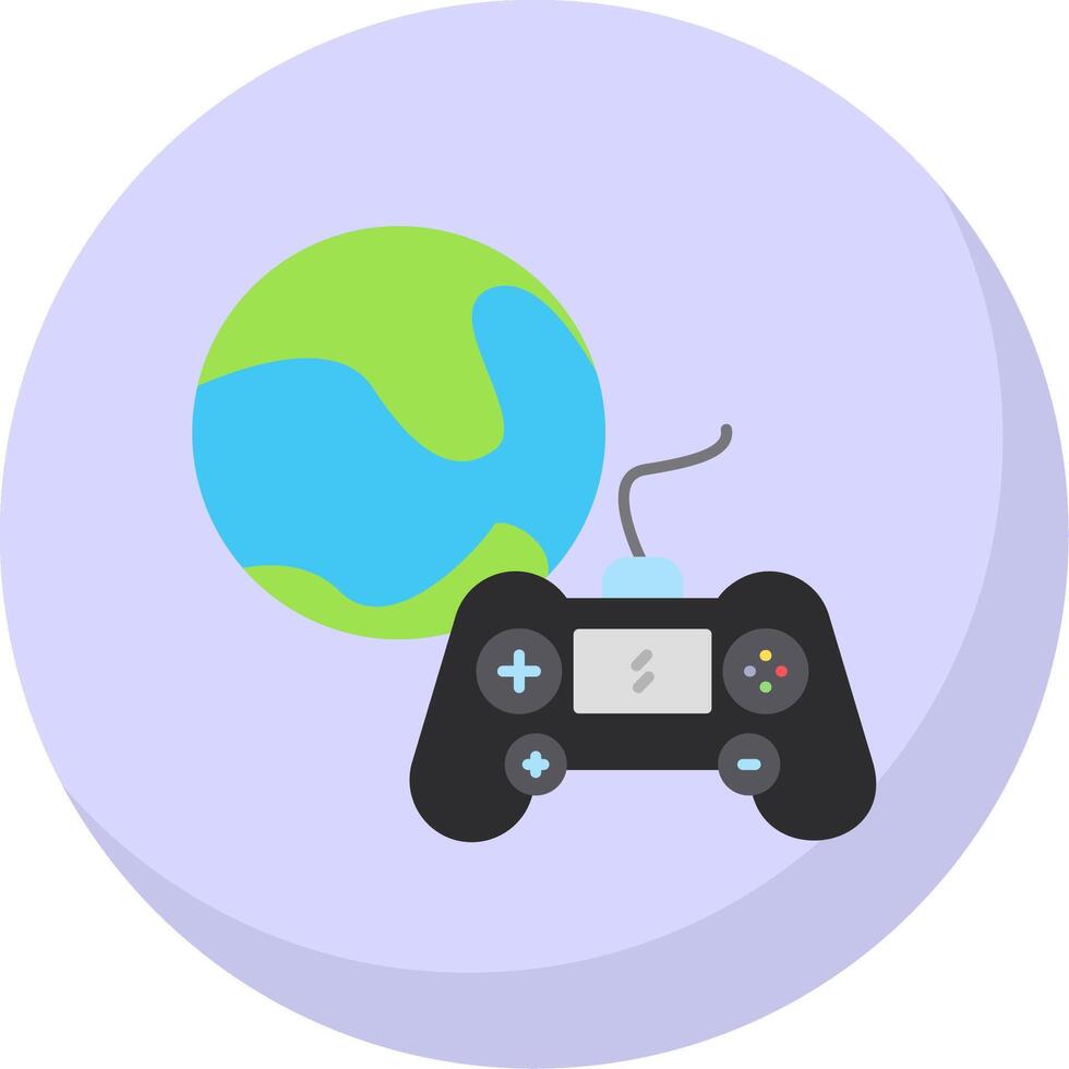 Gaming Flat Bubble Icon vector