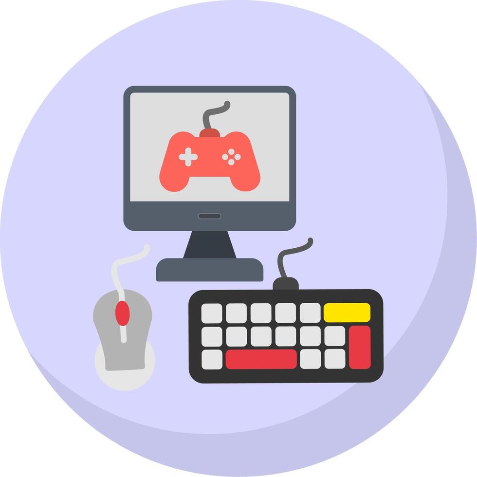 Pc Flat Bubble Icon vector