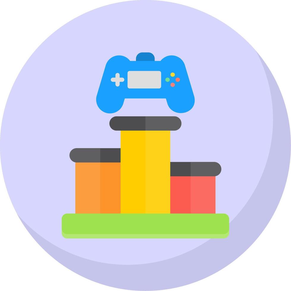 Podium Flat Bubble Icon vector