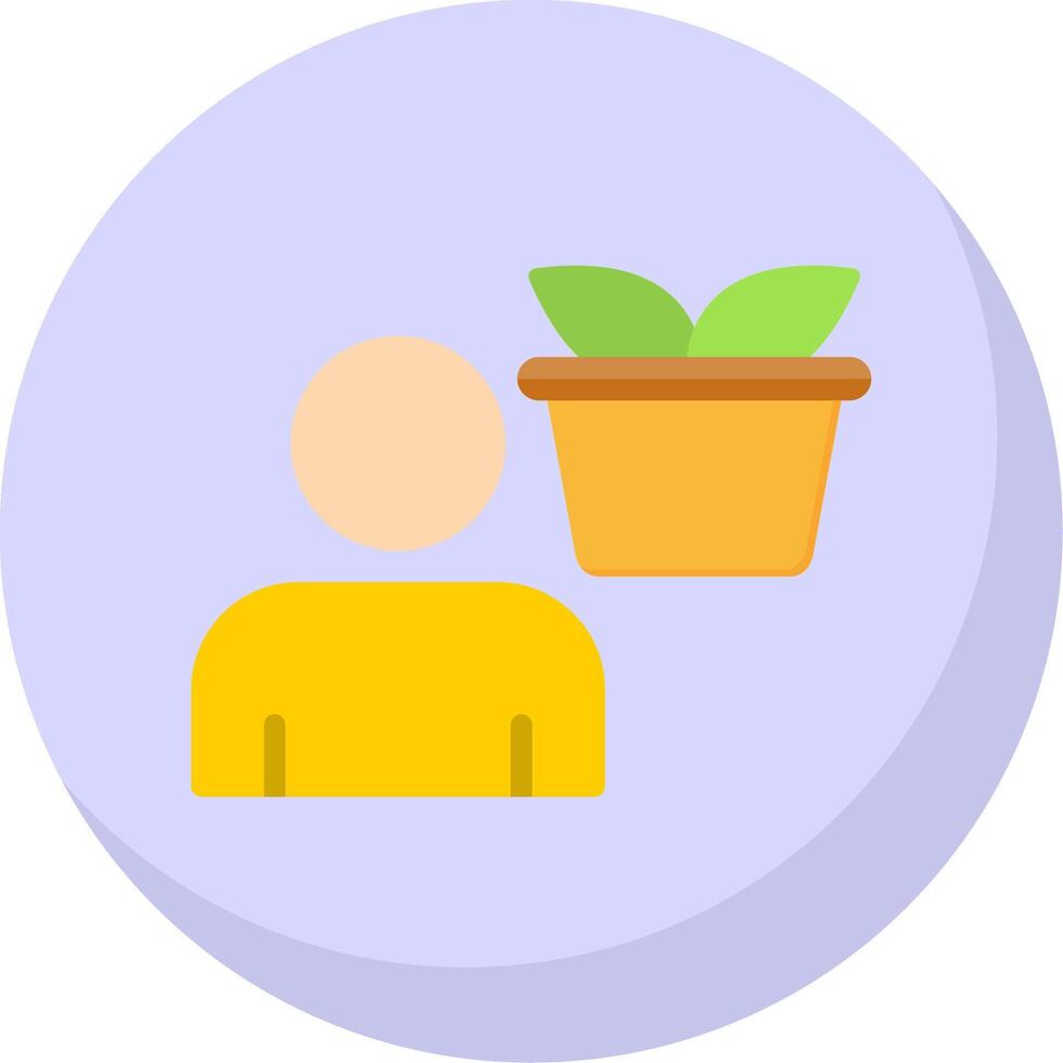 Personal Growth Flat Bubble Icon vector