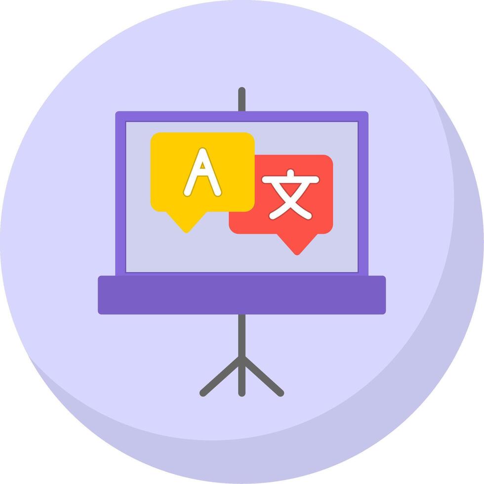 Language Flat Bubble Icon vector