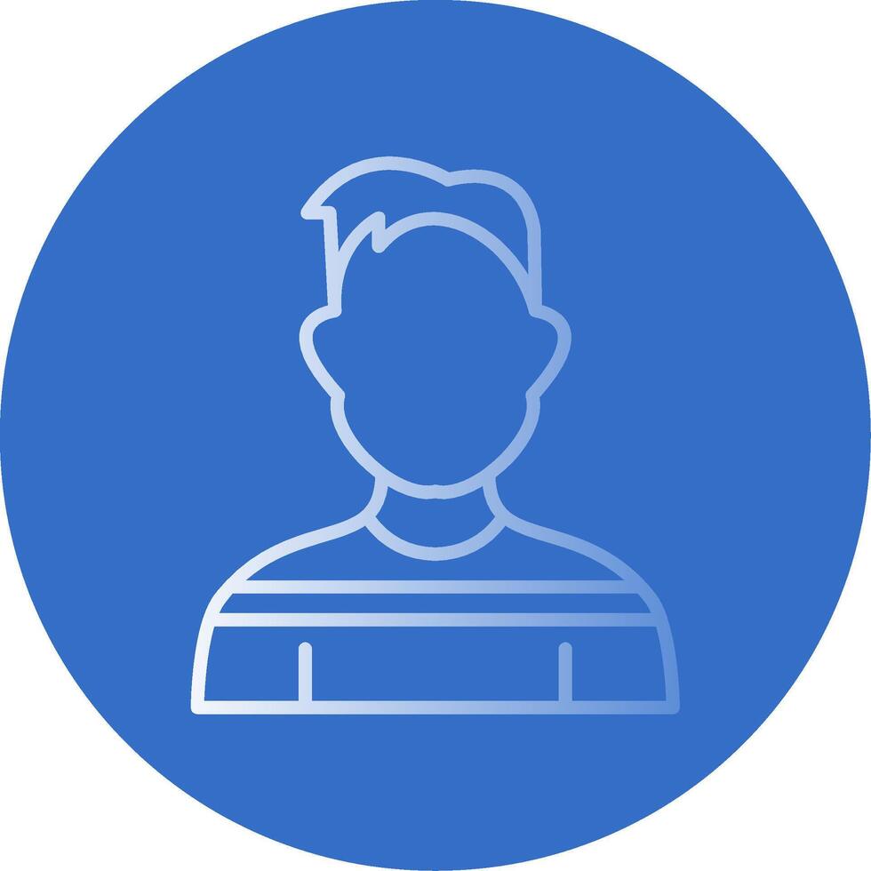 Man Flat Bubble Icon vector