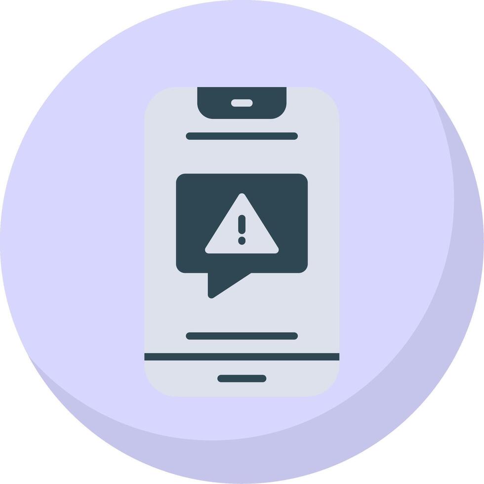 Alert Flat Bubble Icon vector
