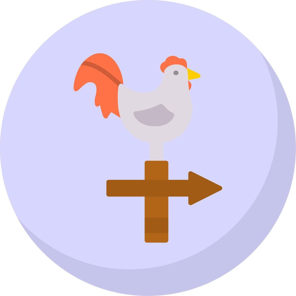 Chicken Flat Bubble Icon vector