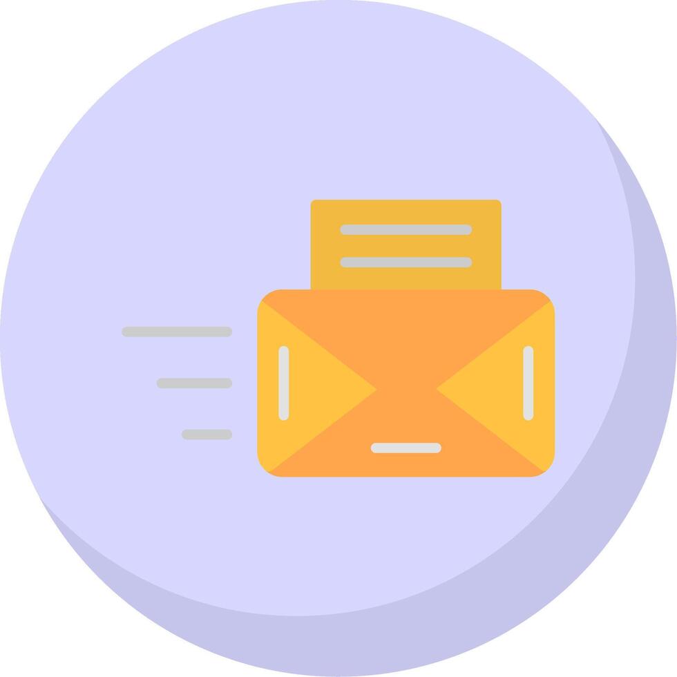 Envelope Flat Bubble Icon vector