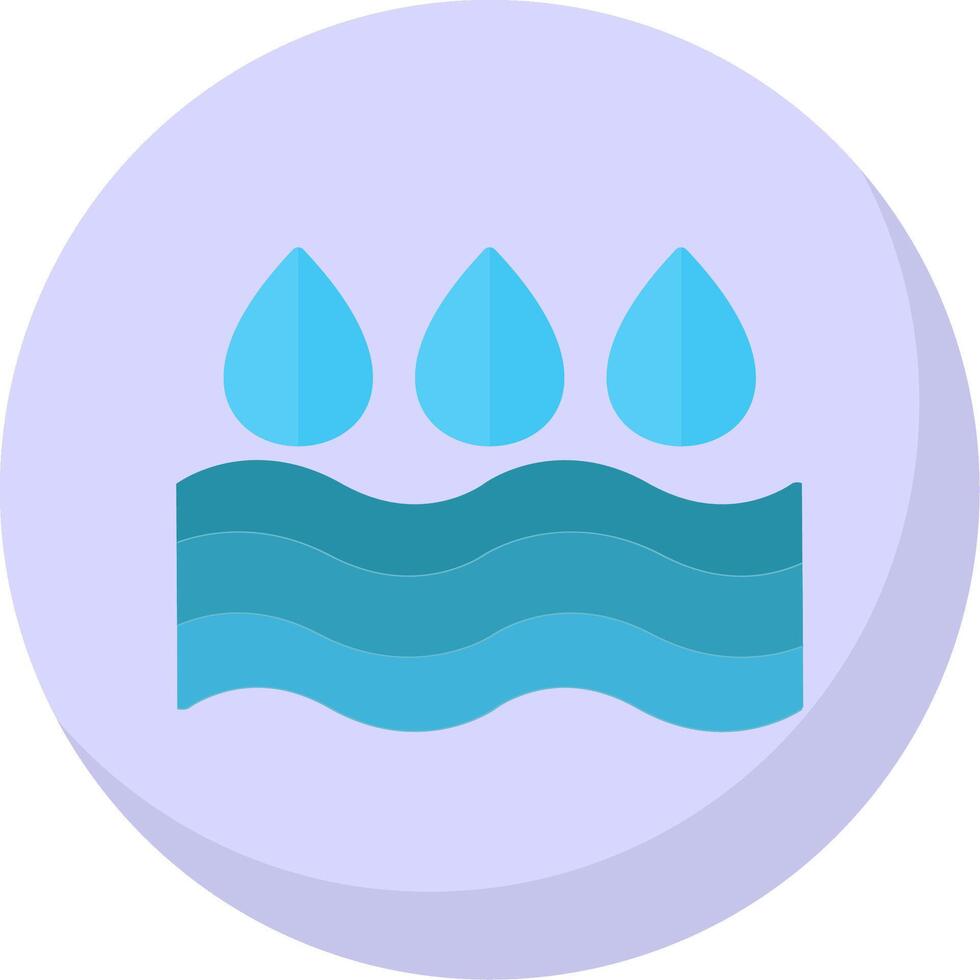 agua plano burbuja icono vector