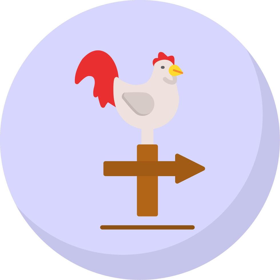 Chicken Flat Bubble Icon vector