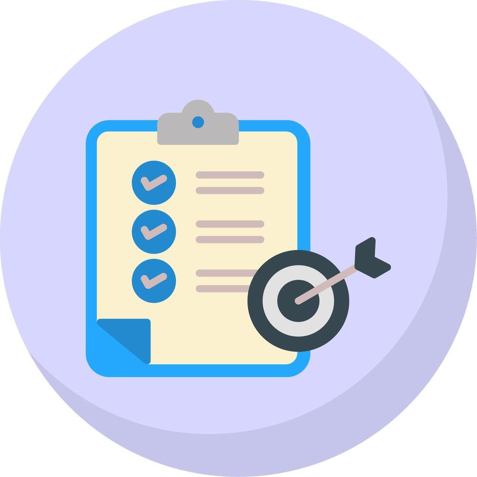 Goals Flat Bubble Icon vector