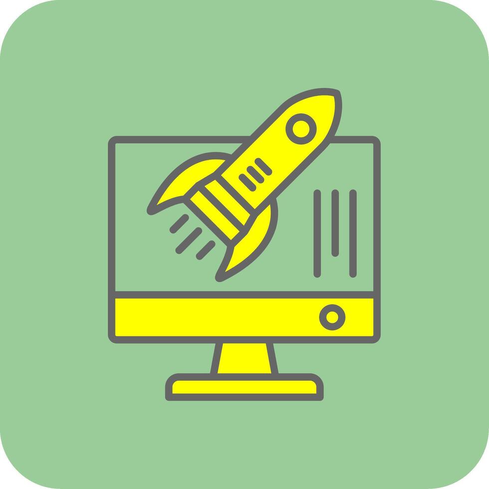 Startup Glyph Gradient Corner Icon vector