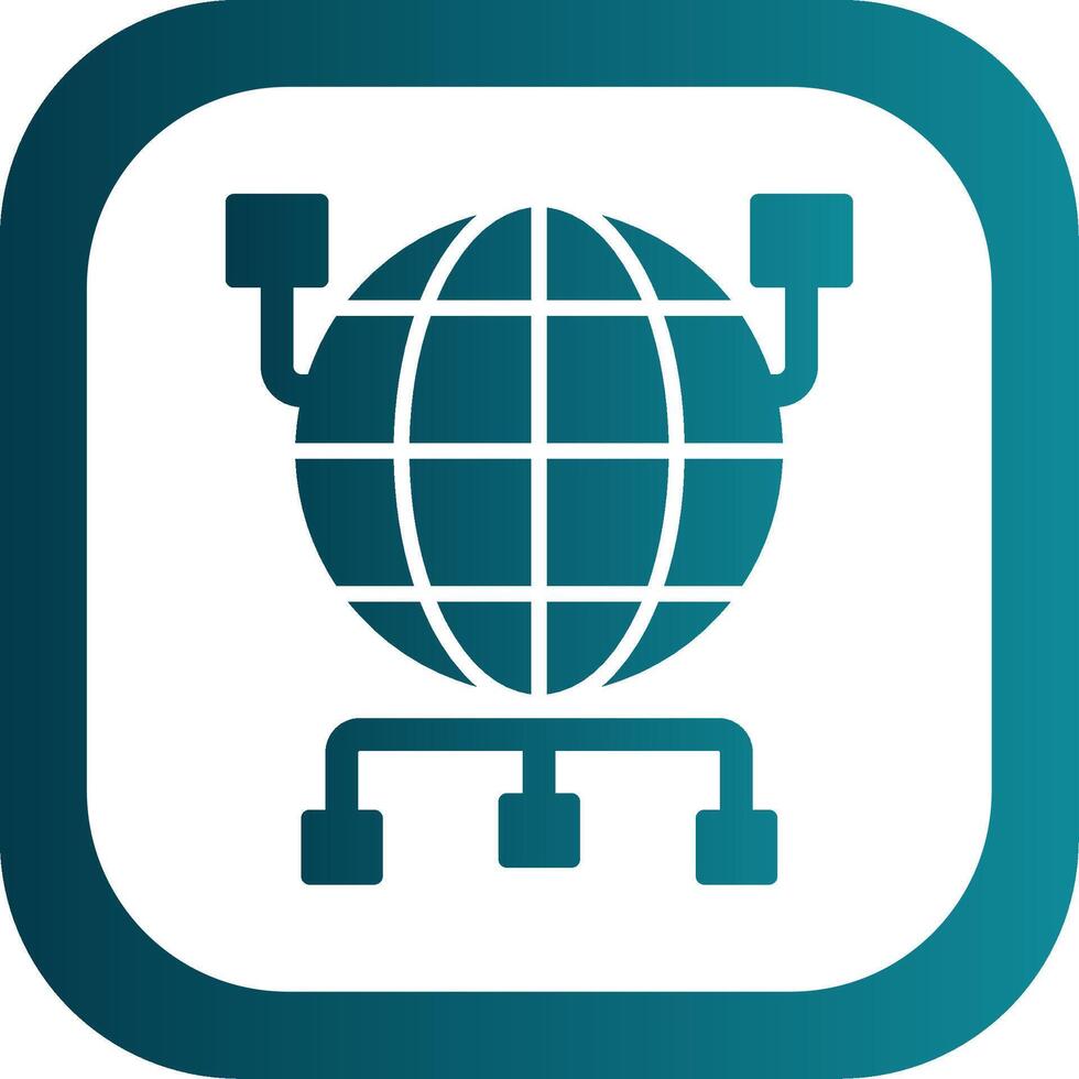 Global Organization Glyph Gradient Corner Icon vector