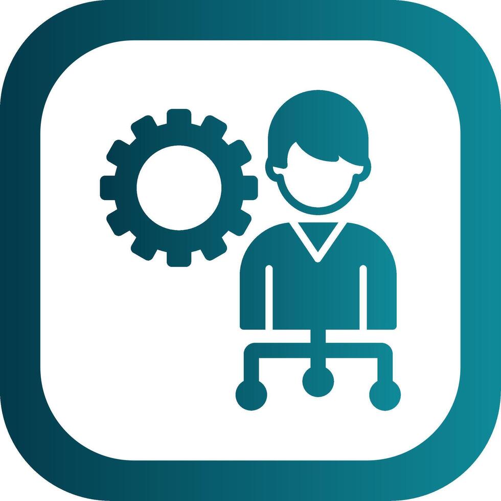 Management Glyph Gradient Corner Icon vector