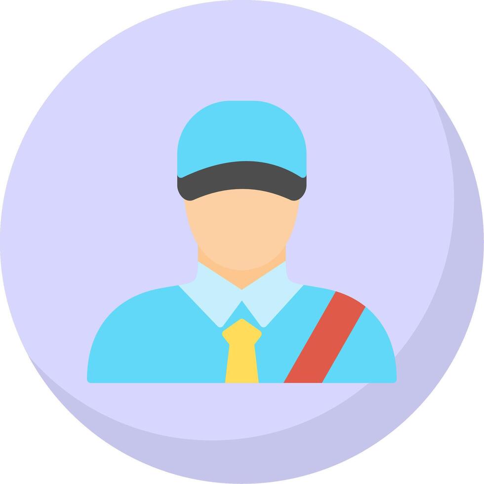 Postman Flat Bubble Icon vector