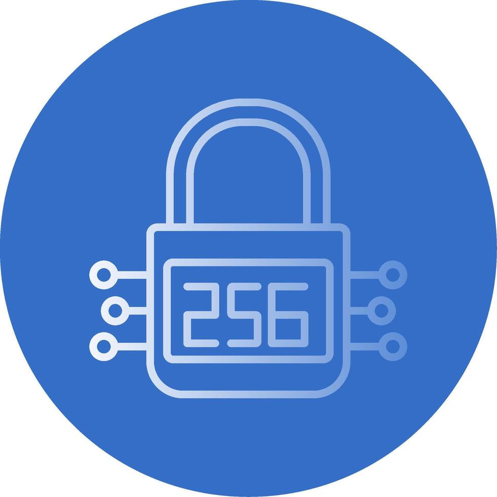 SHA 256 Flat Bubble Icon vector