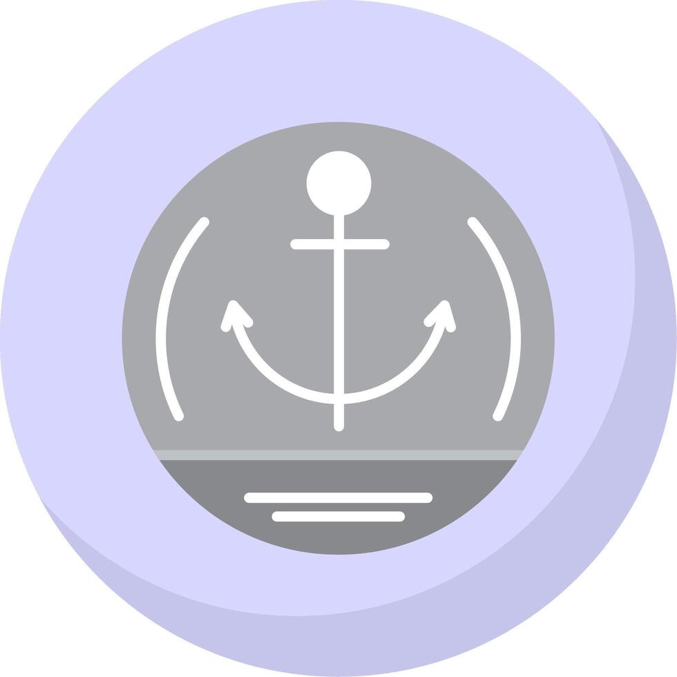 Anchor Flat Bubble Icon vector