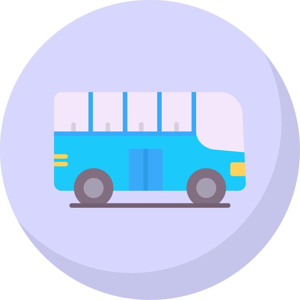 City Bus Flat Bubble Icon vector