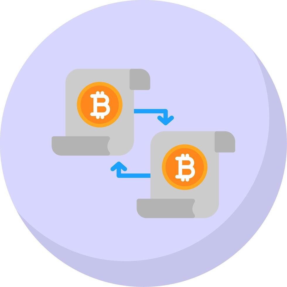 Disturbuted Ledger Flat Bubble Icon vector
