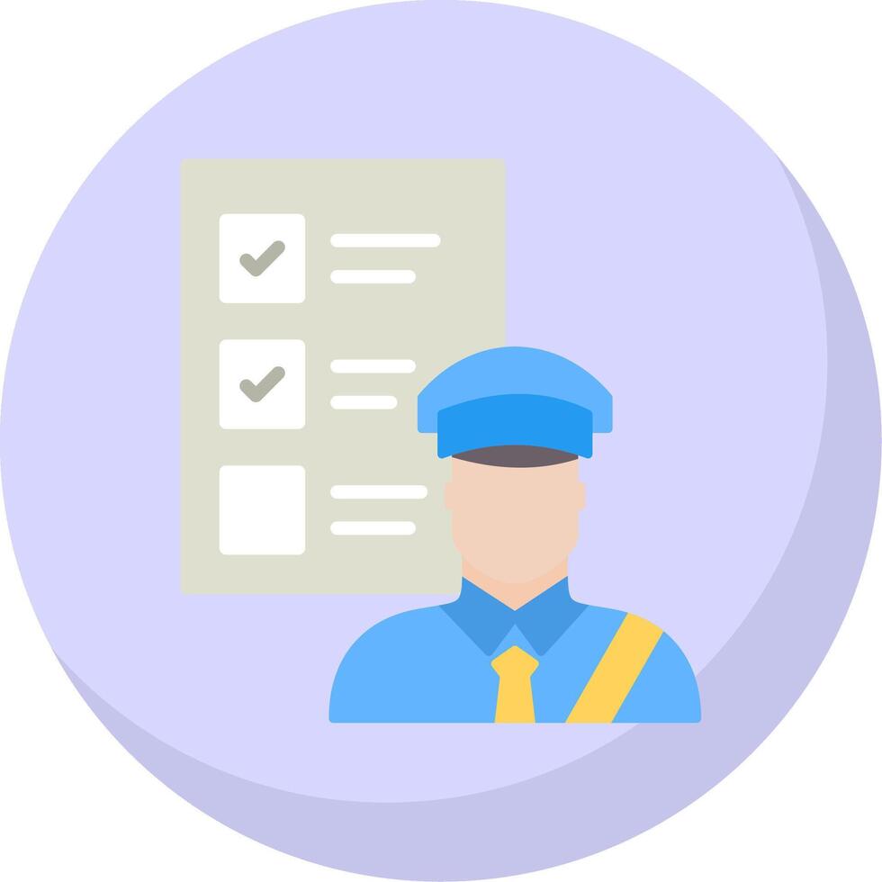 Customs Clearance Flat Bubble Icon vector