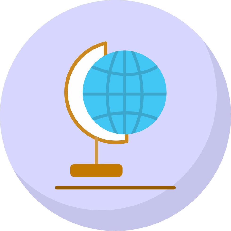 Globe Flat Bubble Icon vector