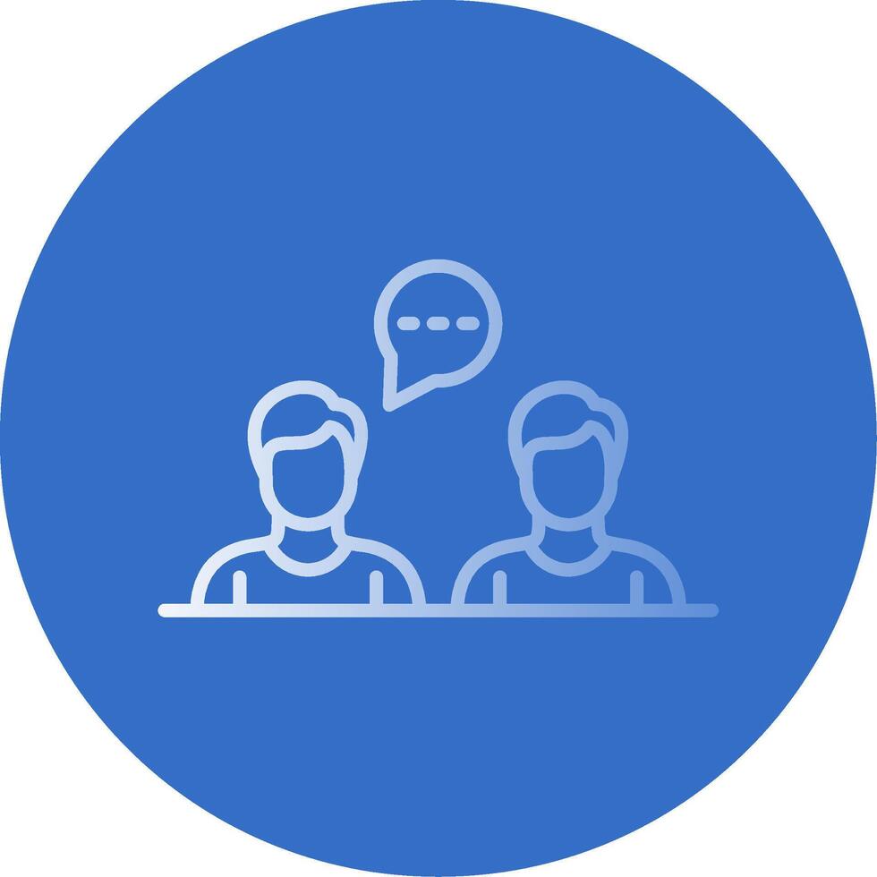 Consulting Services Flat Bubble Icon vector