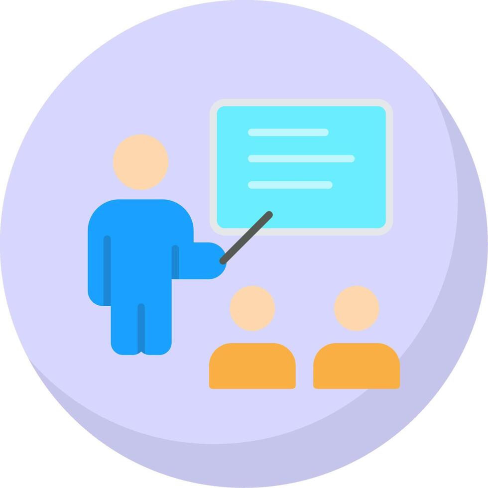 Training Courses Flat Bubble Icon vector