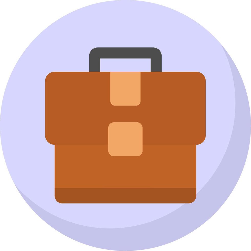 Briefcase Flat Bubble Icon vector