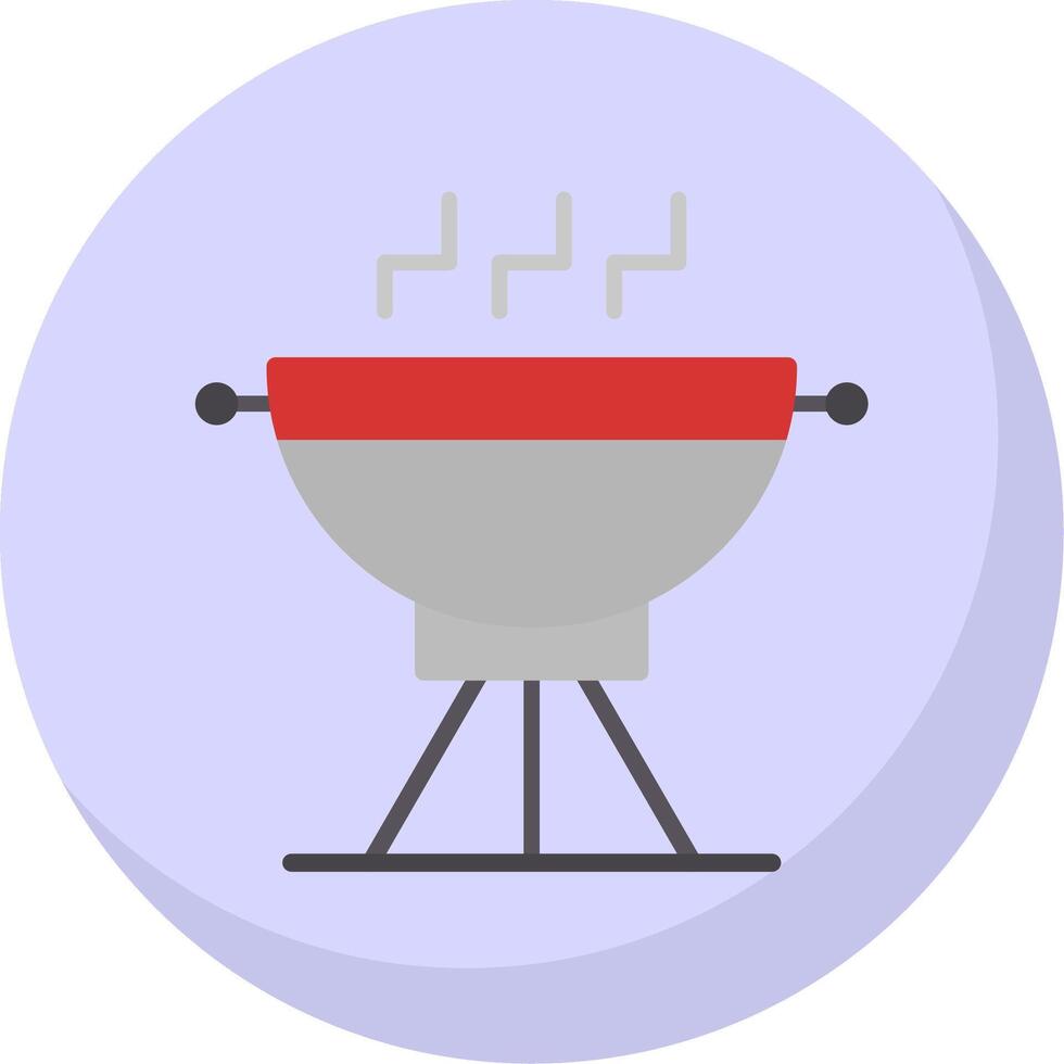 Grill Flat Bubble Icon vector