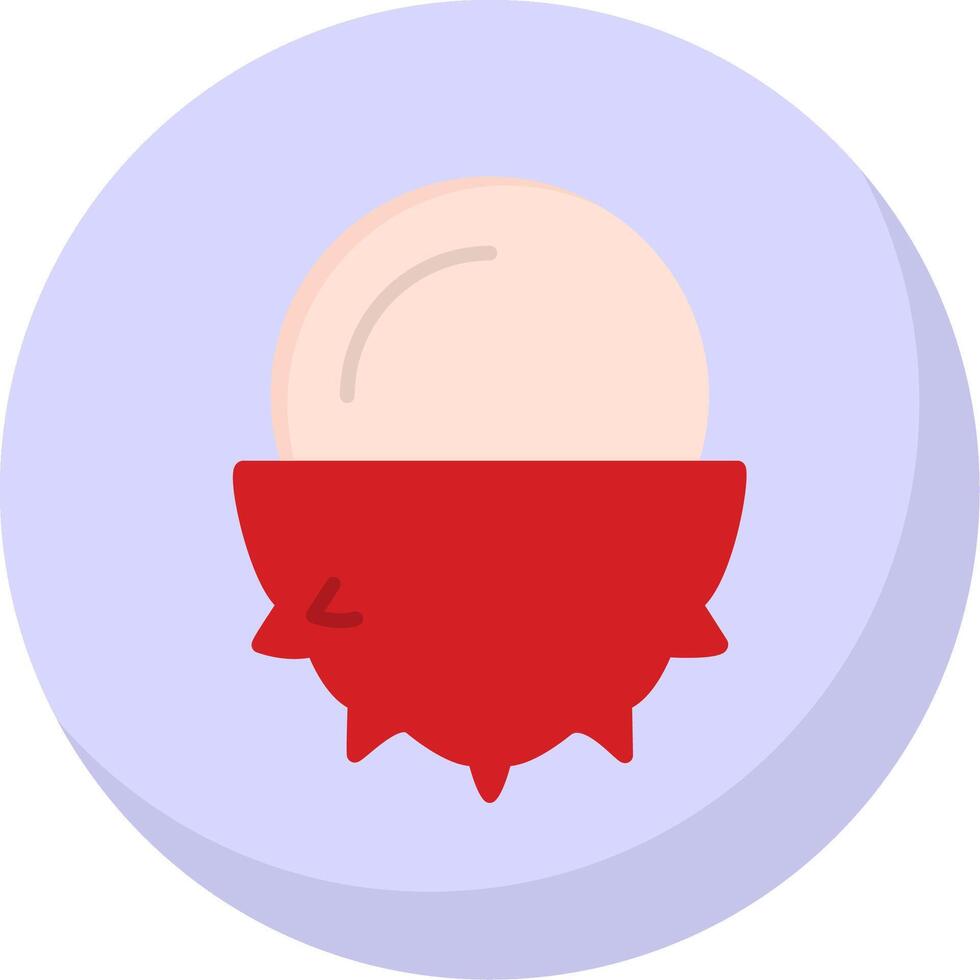 Lychee Flat Bubble Icon vector