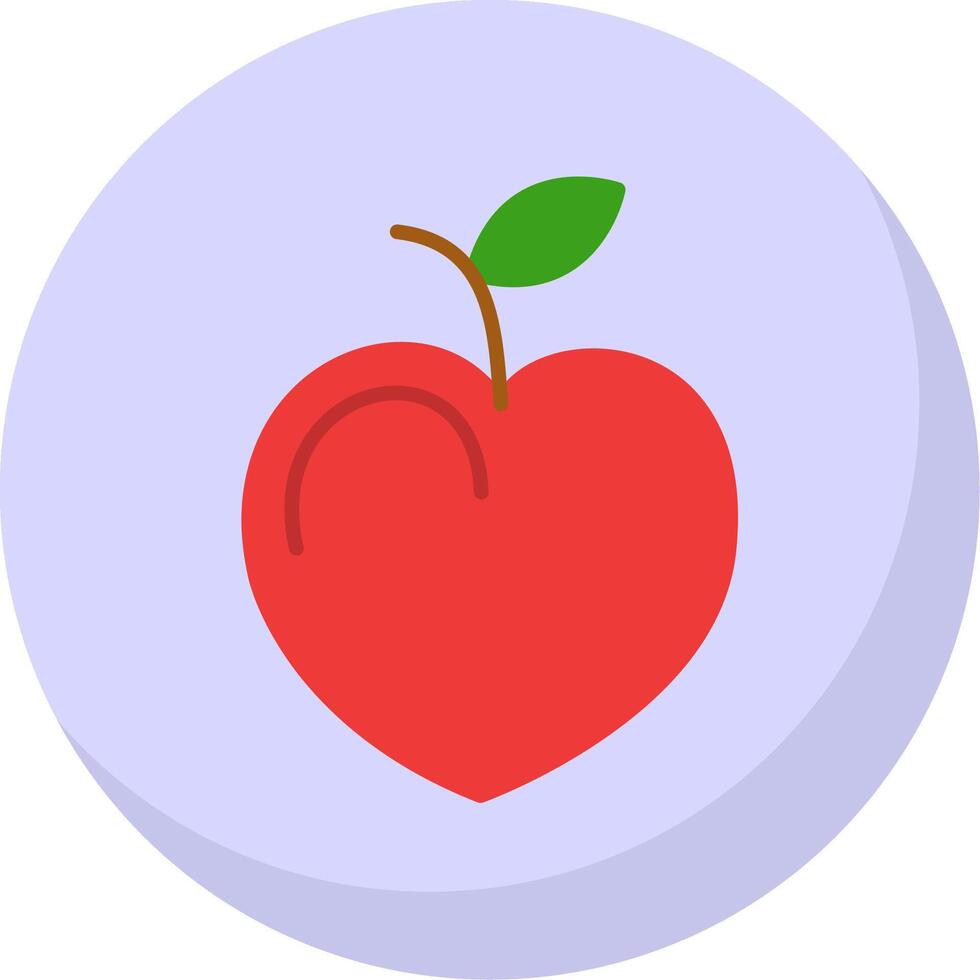 Nectarine Flat Bubble Icon vector