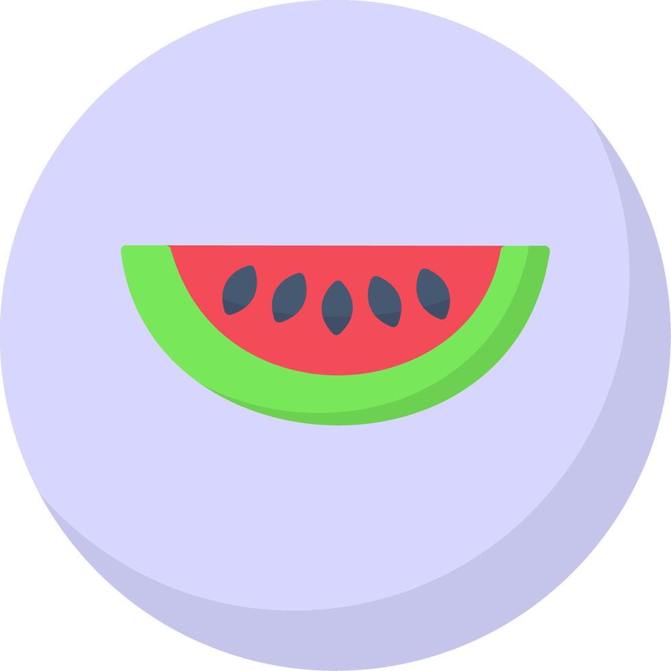 Honeydew Melon Flat Bubble Icon vector