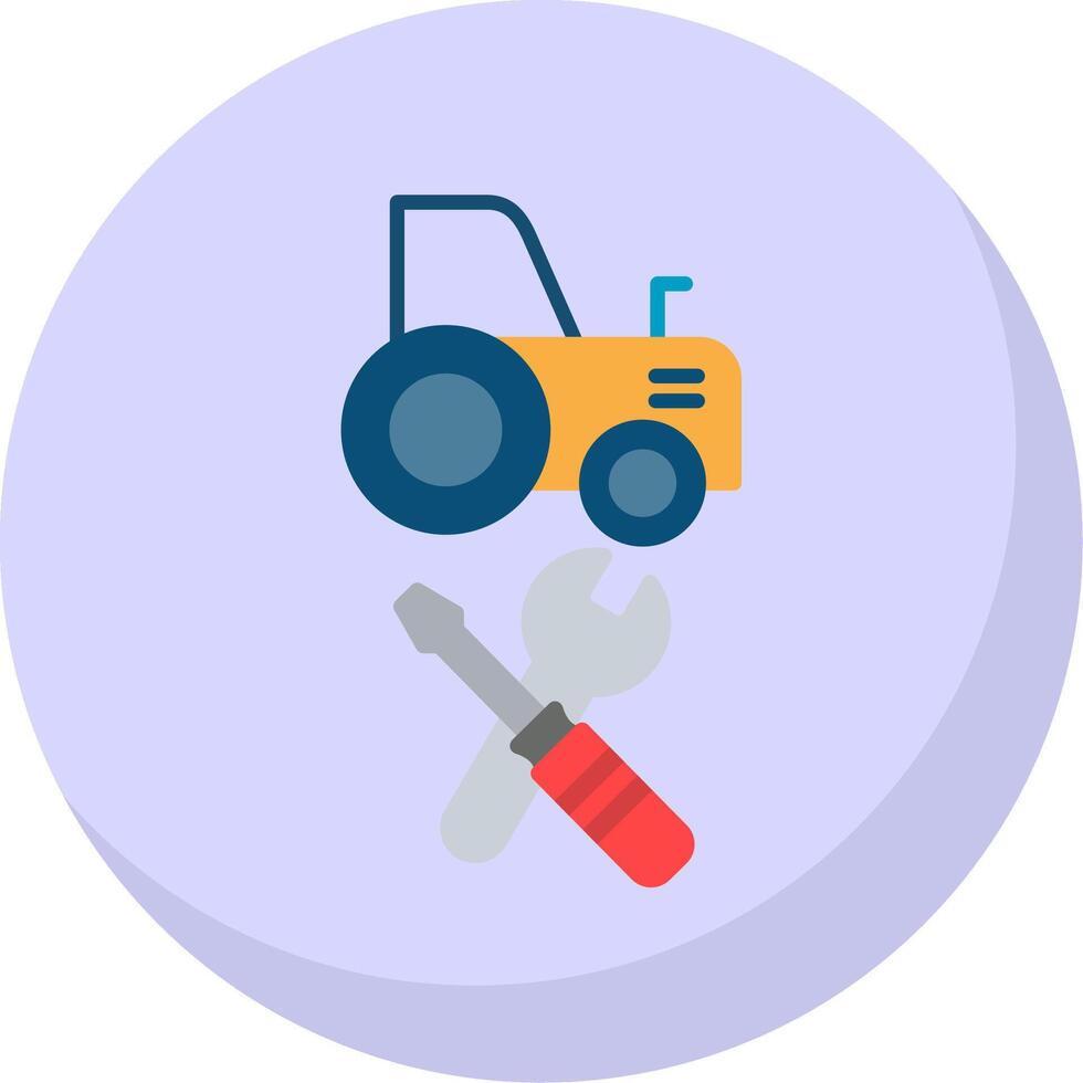 Machines Maintenance Flat Bubble Icon vector